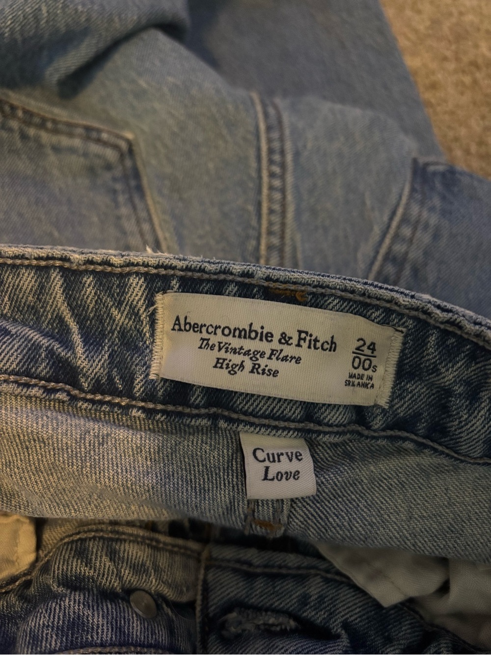 Abercrombie & Fitch Light Blue Vintage Flare High Rise Jeans